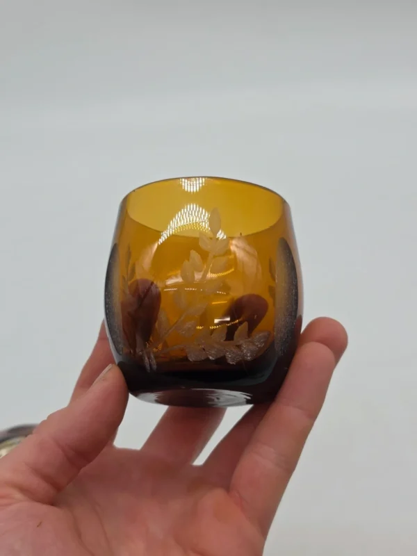 Kryształowe puzderko grzybek miodowy Crystalwist ręcznie szlifowany 14 cm