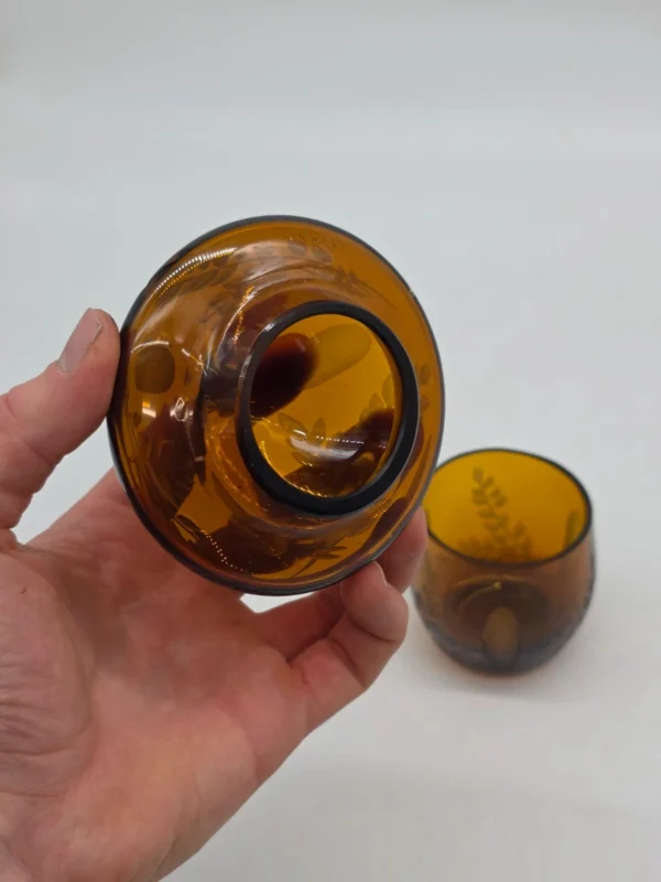 Kryształowe puzderko grzybek miodowy Crystalwist ręcznie szlifowany 14 cm