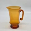 Skandynawski dzbanek Handcraft szkło artystyczne bursztynowe 20 cm