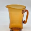 Skandynawski dzbanek Handcraft szkło artystyczne bursztynowe 20 cm