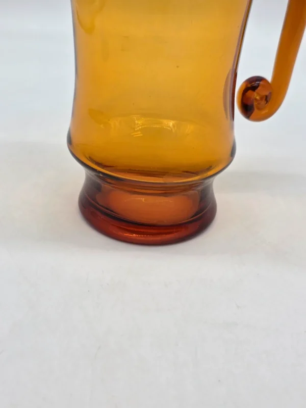 Skandynawski dzbanek Handcraft szkło artystyczne bursztynowe 20 cm