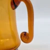 Skandynawski dzbanek Handcraft szkło artystyczne bursztynowe 20 cm