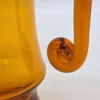 Skandynawski dzbanek Handcraft szkło artystyczne bursztynowe 20 cm