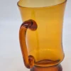 Skandynawski dzbanek Handcraft szkło artystyczne bursztynowe 20 cm