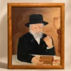 Obraz olejny na desce Żyd z pieniążkiem symbol bogactwa 56x68 cm