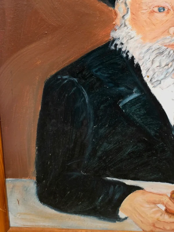 Obraz olejny na desce Żyd z pieniążkiem symbol bogactwa 56x68 cm