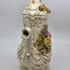 Ogromny dzban Capodimonte Włochy rzeźbiona ceramika kwiaty 48 cm