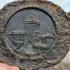 Płaskorzeźba ścienna Praga Prašná brána żeliwo relief 32x40 cm