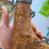 Luksusowa prochownica myśliwska – Rzeźba w litym drewnie – Unikat!