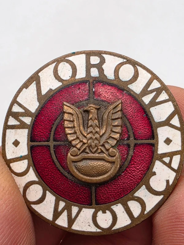 Odznaka Wzorowy Dowódca brązowy orzeł emalia militaria PRL
