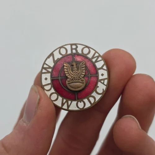 Odznaka Wzorowy Dowódca brązowy orzeł emalia militaria PRL