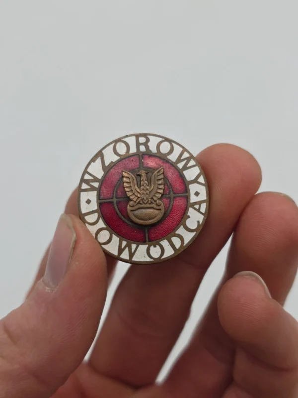 Odznaka Wzorowy Dowódca brązowy orzeł emalia militaria PRL