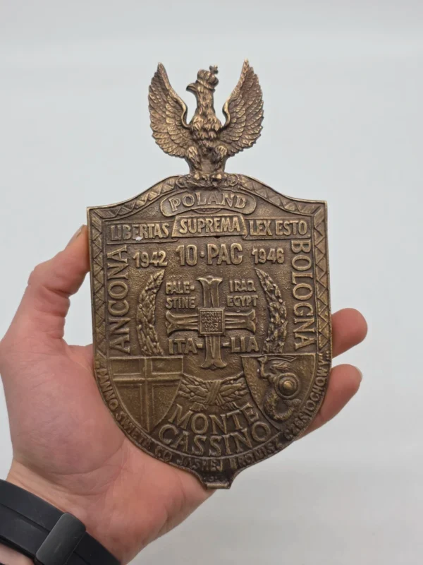 Pamiątkowy ryngraf 10 PAC Monte Cassino 2 Korpus Polski 1942 1946