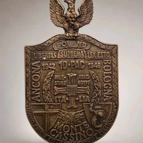 Pamiątkowy ryngraf 10 PAC Monte Cassino 2 Korpus Polski 1942 1946