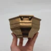 Misa patera Art Deco geometryczna ośmiokątna ciężka metalowa 23 cm