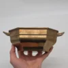Misa patera Art Deco geometryczna ośmiokątna ciężka metalowa 23 cm
