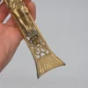 Stary krzyż ścienny pasyjka ażurowy mosiądzowany 23x15 cm