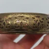 Szeroka bransoleta vintage ażurowa z sercem styl etno średnica 6.5 cm