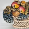 Duża płaskorzeźba Kosz z owocami Ceramiche Sala Italy 37x27 cm