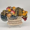 Duża płaskorzeźba Kosz z owocami Ceramiche Sala Italy 37x27 cm