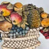 Duża płaskorzeźba Kosz z owocami Ceramiche Sala Italy 37x27 cm