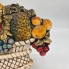 Duża płaskorzeźba Kosz z owocami Ceramiche Sala Italy 37x27 cm