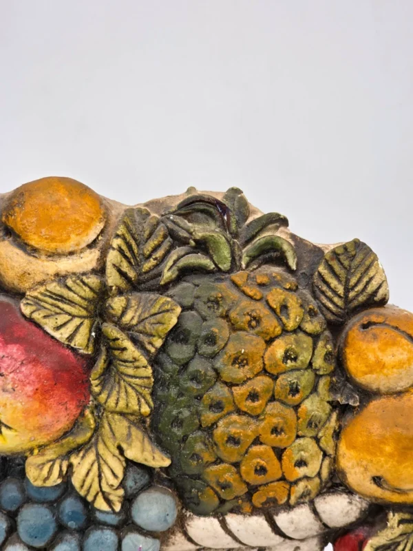 Duża płaskorzeźba Kosz z owocami Ceramiche Sala Italy 37x27 cm
