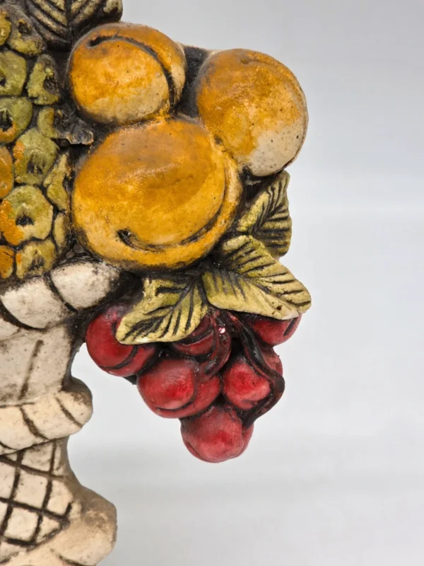Duża płaskorzeźba Kosz z owocami Ceramiche Sala Italy 37x27 cm