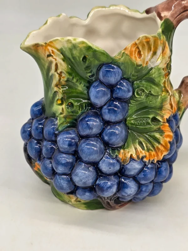 Ceramiczny dzbanek Winogrona Bassano Italy ręcznie malowany 20 cm 1.5 l