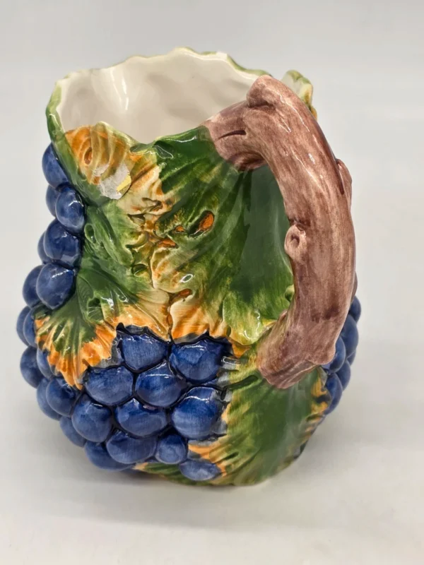 Ceramiczny dzbanek Winogrona Bassano Italy ręcznie malowany 20 cm 1.5 l