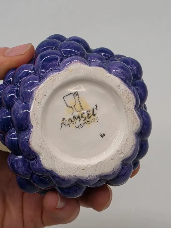 Cukiernica pojemnik na dżem winogrona Ramsel Hamburg vintage 13 cm