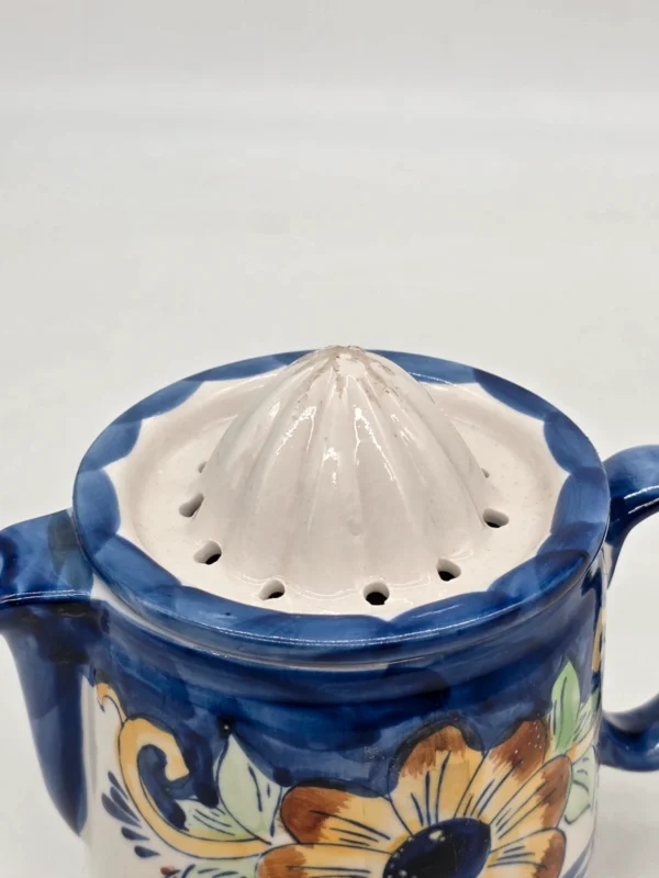 Ceramiczna wyciskarka do cytrusów Arte Regal Manises Spain ręcznie malowana 16 cm