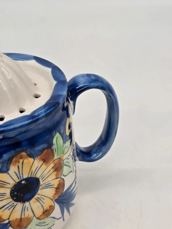 Ceramiczna wyciskarka do cytrusów Arte Regal Manises Spain ręcznie malowana 16 cm