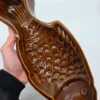 Ceramiczny półmisek w kształcie ryby naczynie do serwowania lub ozdoba 41 cm