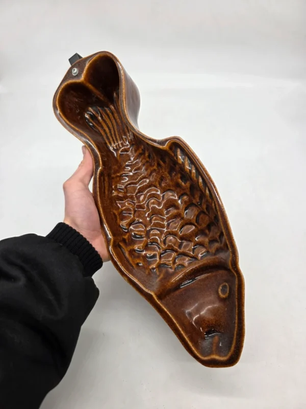 Ceramiczny półmisek w kształcie ryby naczynie do serwowania lub ozdoba 41 cm