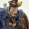 Rzeźba Andre Moreau Błazen Jester unikat 1979 ceramika szkliwiona