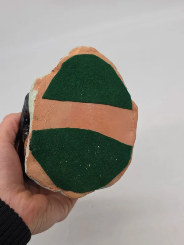 Ceramiczna figurka Drwal z fajką sztuka ludowa rękodzieło vintage 24 cm