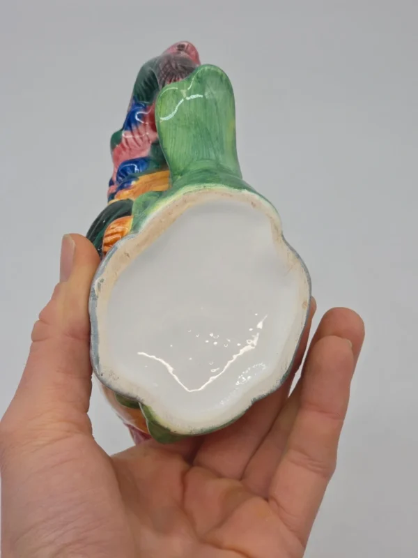 Dzbanek mlecznik w kształcie koguta kolorowa ceramika dekoracyjna wys 14 cm