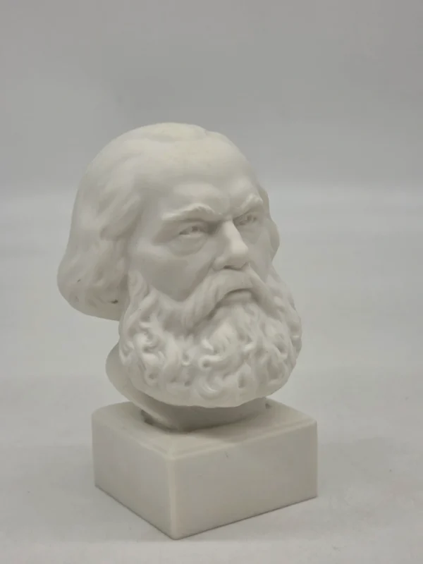 Popiersie Karol Marks Meissen porcelana biskwitowa rzeźba kolekcjonerska wys 14 cm