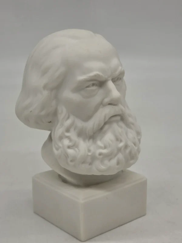 Popiersie Karol Marks Meissen porcelana biskwitowa rzeźba kolekcjonerska wys 14 cm