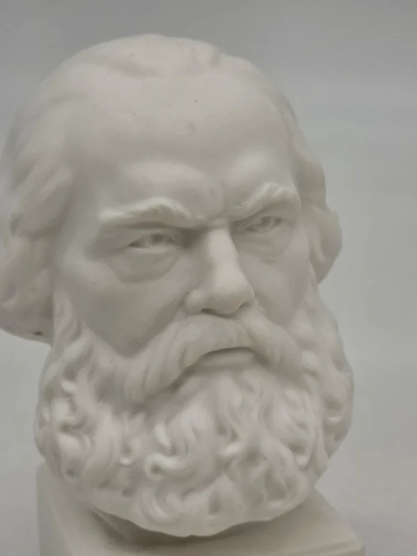 Popiersie Karol Marks Meissen porcelana biskwitowa rzeźba kolekcjonerska wys 14 cm