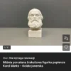 Popiersie Karol Marks Meissen porcelana biskwitowa rzeźba kolekcjonerska wys 14 cm