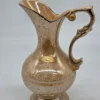 Ceramiczny dzbanek wazon Lausitzer Handarbeit J Wehner złoty luster vintage wys 29 cm