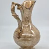 Ceramiczny dzbanek wazon Lausitzer Handarbeit J Wehner złoty luster vintage wys 29 cm