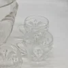 Zestaw do ponczu bole kryształowa misa z pokrywą i 6 filiżanek kpl vintage
