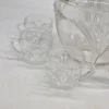 Zestaw do ponczu bole kryształowa misa z pokrywą i 6 filiżanek kpl vintage