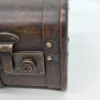 Zabytkowy kuferek automobilowy walizka drewno skóra Sudhaus SL antyk