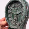 Kropielnica ścienna ceramika artystyczna zielona krzyż serce wys 30 cm