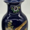 Para kobaltowych wazonów złote bażanty sygnatura China porcelana