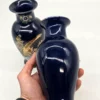 Para kobaltowych wazonów złote bażanty sygnatura China porcelana